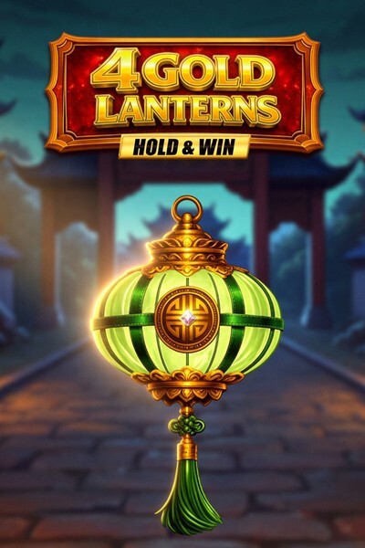 Cover van 4 Gold Lanterns Hold & Win met gouden lantaarns