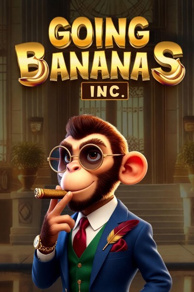 Spelplaatje van de slot Going Bananas Inc met apen en bananen